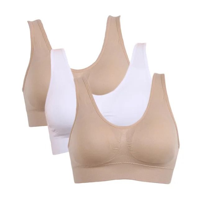Plus Size Seamless Sports Bra Set With Pads Wireless Comfort Fit 5