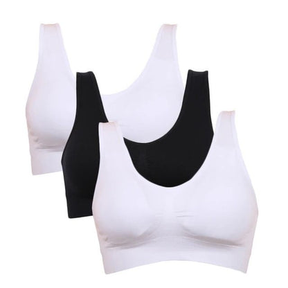 Plus Size Seamless Sports Bra Set With Pads Wireless Comfort Fit 6