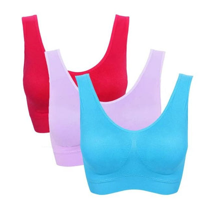 Plus Size Seamless Sports Bra Set With Pads Wireless Comfort Fit 8