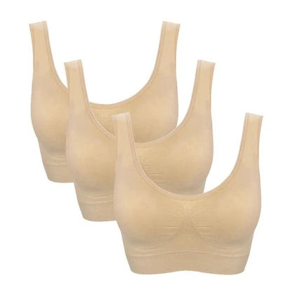 Plus Size Seamless Sports Bra Set With Pads Wireless Comfort Fit 18