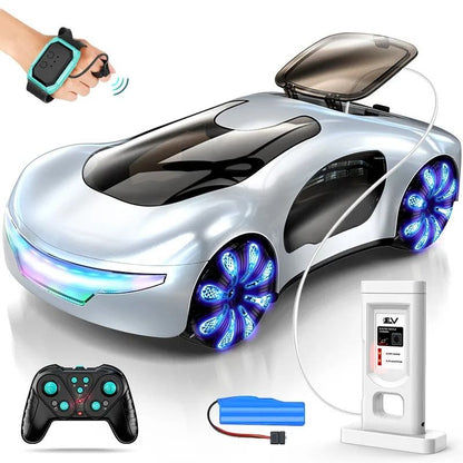Gesture Sensing Stunt RC Car For Kids Pink Drift Truck 9