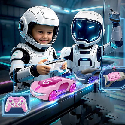 Gesture Sensing Stunt RC Car For Kids Pink Drift Truck 5