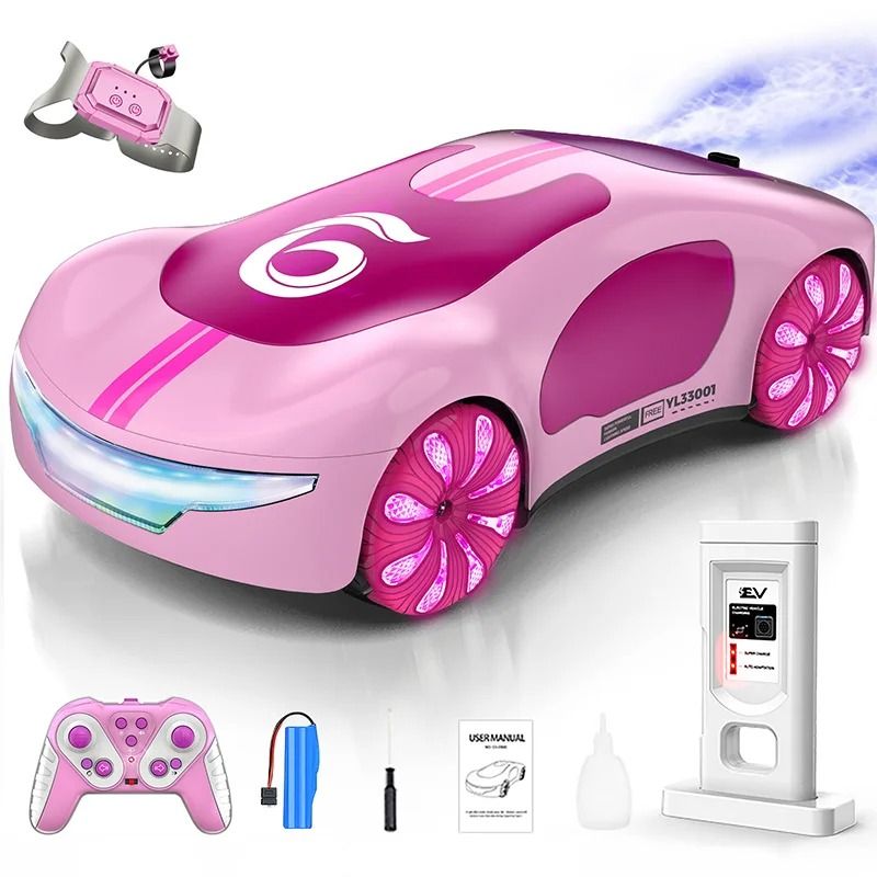 Gesture Sensing Stunt RC Car For Kids Pink Drift Truck 7