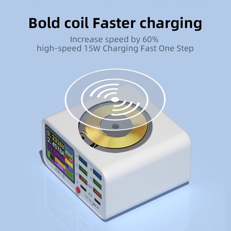 Multifunction 8 Port Charger With Short Circuit Repair Smart Fast Wireless Tool 1