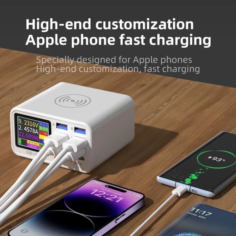 Multifunction 8 Port Charger With Short Circuit Repair Smart Fast Wireless Tool 3