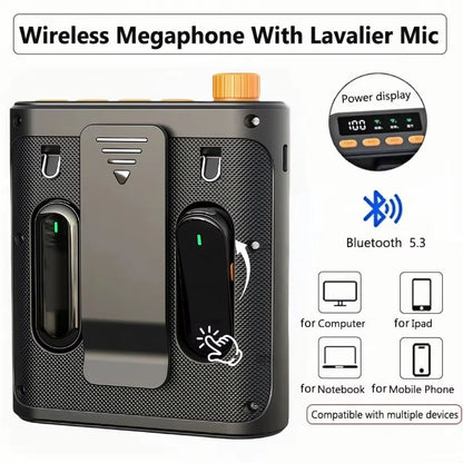 Portable Bluetooth Voice Amplifier with Lavalier Microphone