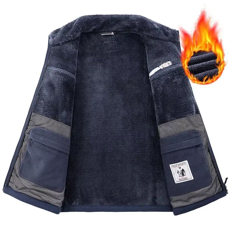 Mens Winter Fleece Jacket  Thicken Warm Outdoor Hiking  Camping Coat 3