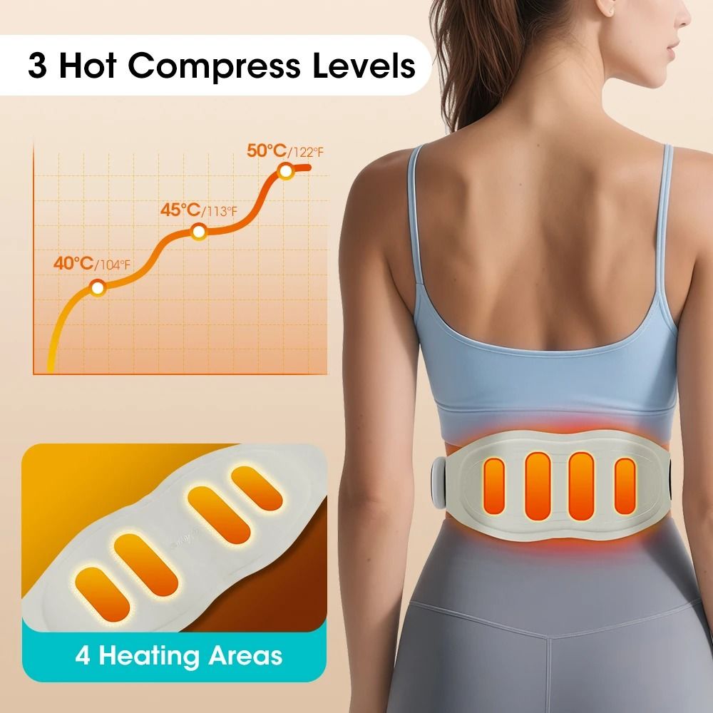 Electric Waist Massager Belt With Vibration And Heat For Back Pain Relief And Belly Exercise 3
