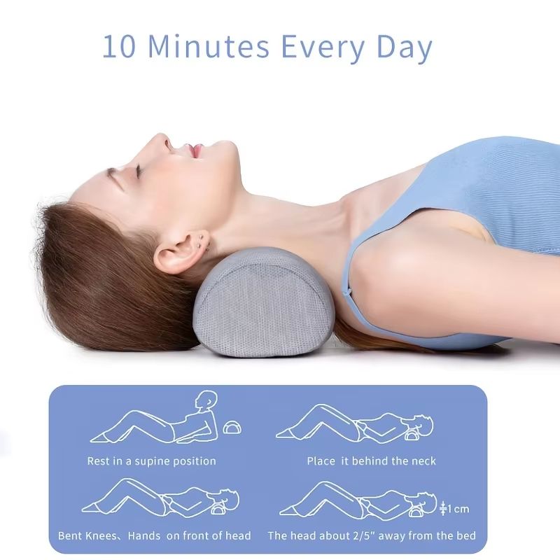 Memory Foam Cervical Neck Pillow  Small Neck Support For Pain Relief 4