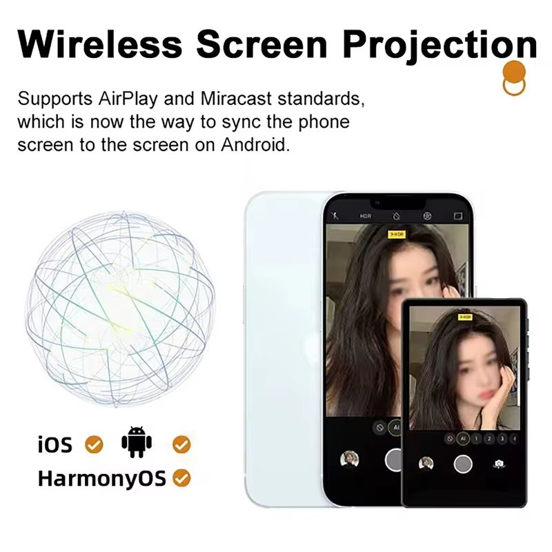 Wireless Phone Selfie Monitor With Magnetic Mount  Rear Camera  Vlog Screen 3