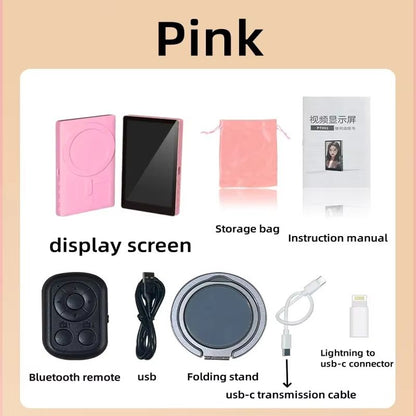 Wireless Phone Selfie Monitor With Magnetic Mount  Rear Camera  Vlog Screen 8