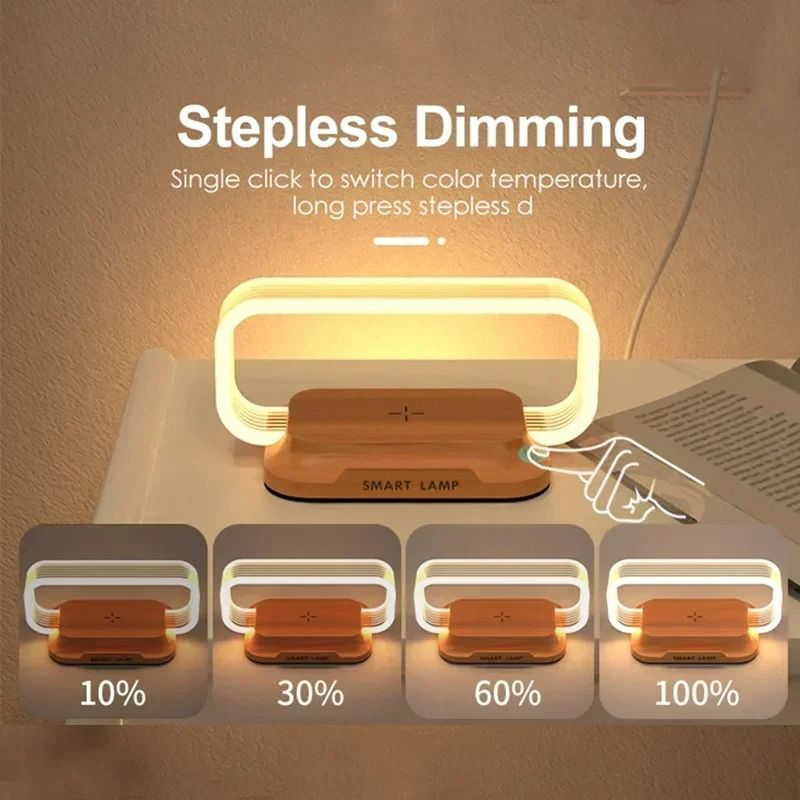 LED Night Light Wireless Charger Stand With Fast Charging Dock For IPhone Samsung And Xiaomi 1