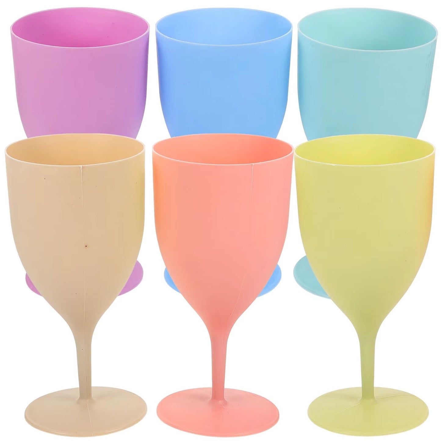 Set of 6 Tall Juice Glasses – Durable Plastic Beverage Cups for Home & Bar
