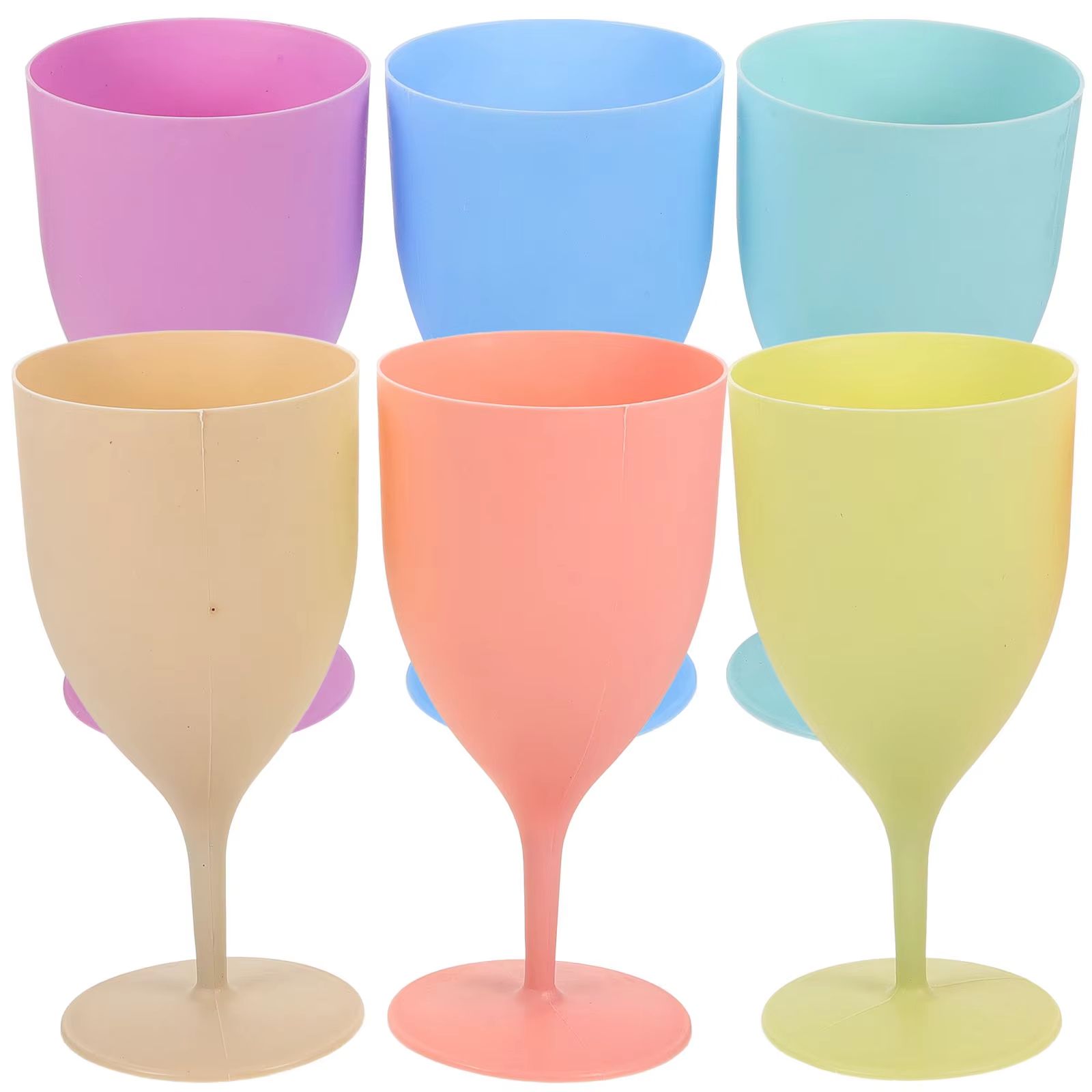 Set of 6 Tall Juice Glasses – Durable Plastic Beverage Cups for Home & Bar