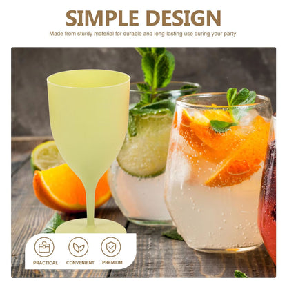 Set Of 6 Tall Juice Glasses  Durable Plastic Beverage Cups For Home  Bar 3