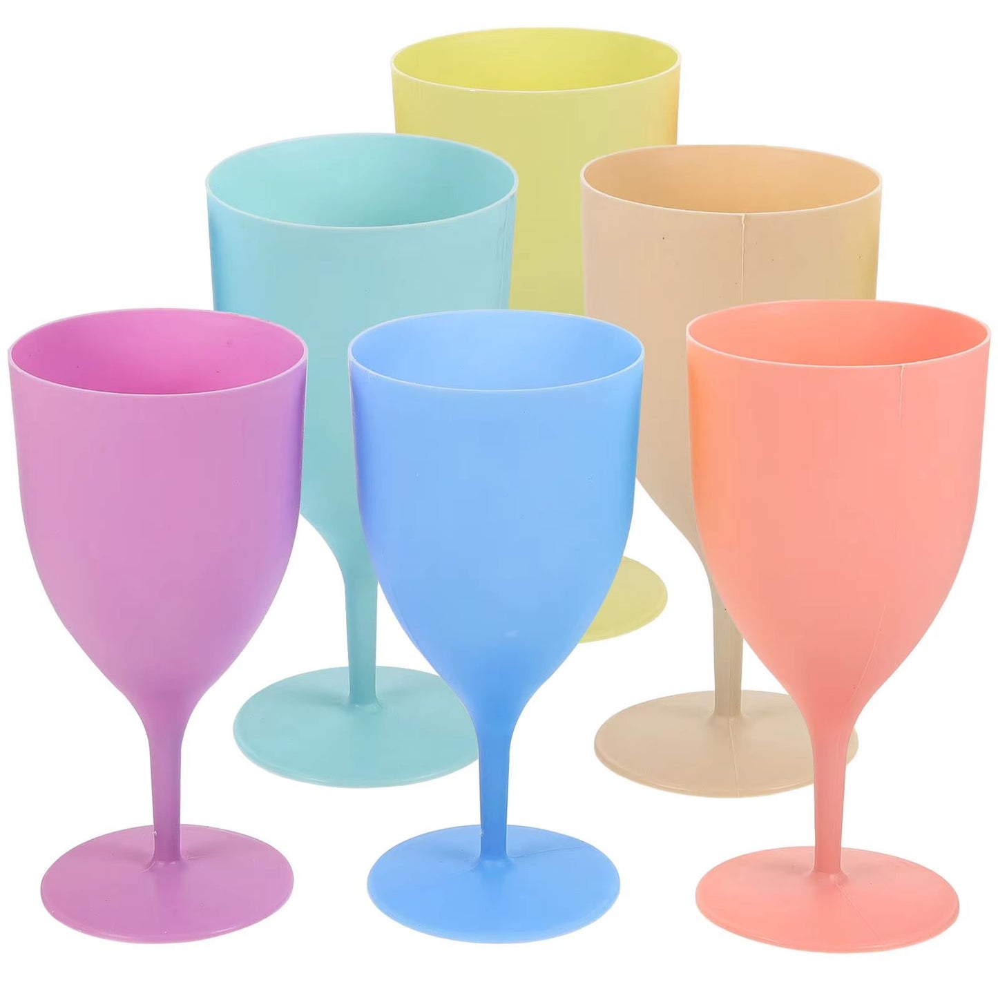 Set Of 6 Tall Juice Glasses  Durable Plastic Beverage Cups For Home  Bar 4