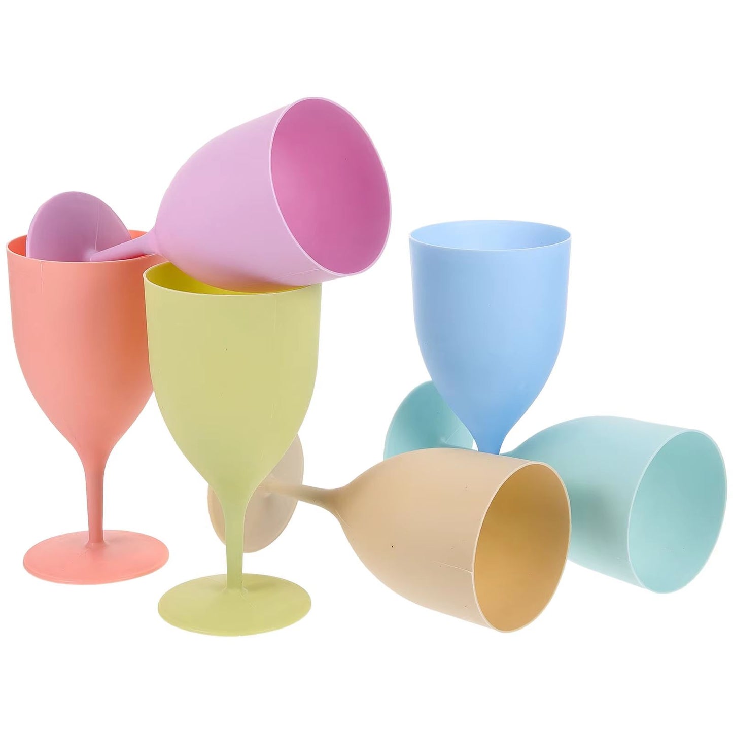 Set Of 6 Tall Juice Glasses  Durable Plastic Beverage Cups For Home  Bar 5