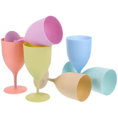 Set Of 6 Tall Juice Glasses  Durable Plastic Beverage Cups For Home  Bar 5