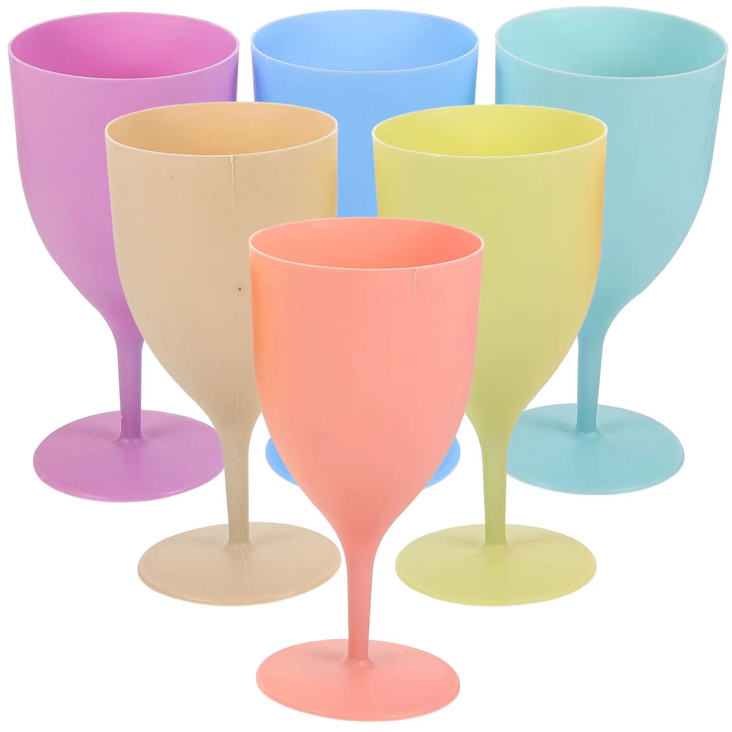 Set Of 6 Tall Juice Glasses  Durable Plastic Beverage Cups For Home  Bar 6