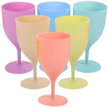 Set Of 6 Tall Juice Glasses  Durable Plastic Beverage Cups For Home  Bar 6