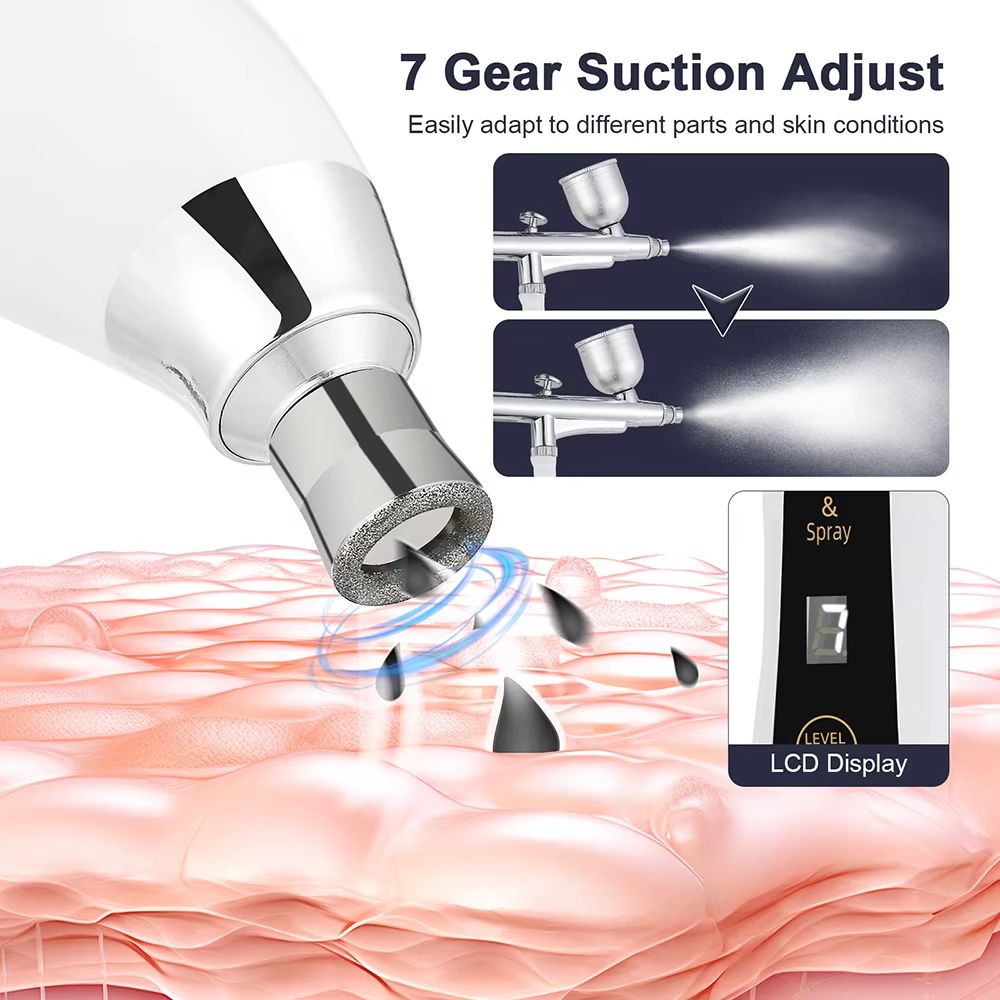 2in1 Diamond Microdermabrasion Machine With Hydrating Sprayer  Deep Facial Cleaning  Blackhead Remo 2