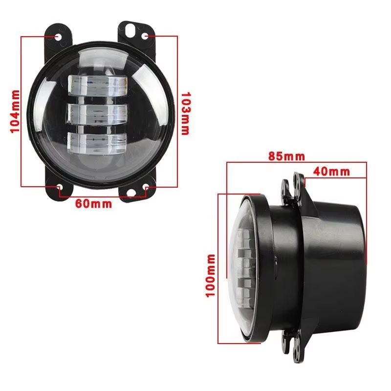4Inch Amber LED Fog Lights  60W OffRoad Lamps For Jeep Wrangler 19972018 JK TJ LJ 2