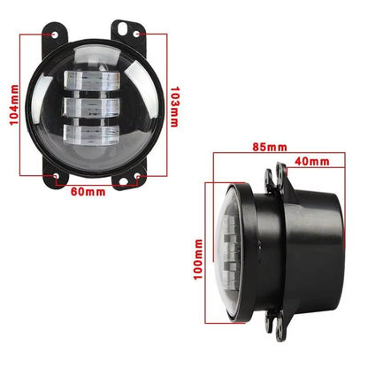 4Inch Amber LED Fog Lights  60W OffRoad Lamps For Jeep Wrangler 19972018 JK TJ LJ 2
