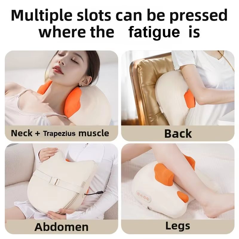 Wireless Electric Shiatsu Massage Pillow  Neck Shoulder And Back Massager With Heat 3