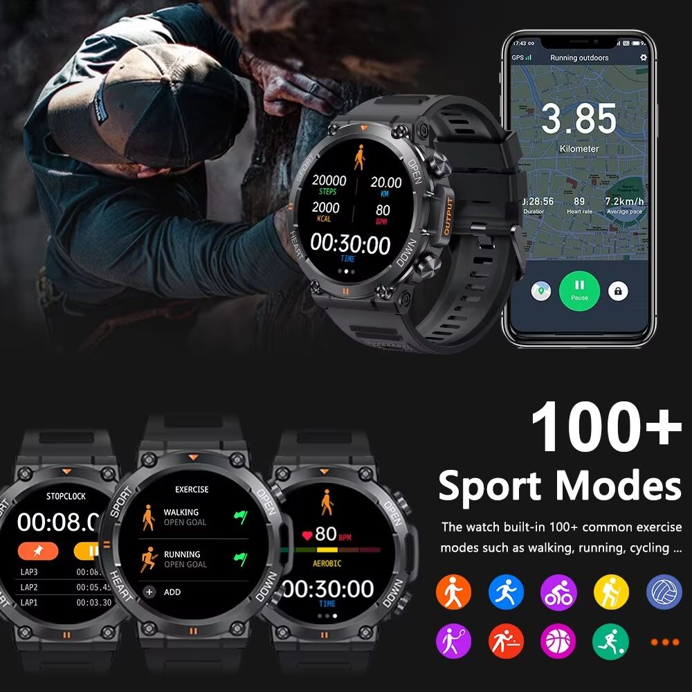 MEVADEN HD Smartwatch  Bluetooth Call Fitness Tracker  Heart Monitor For Android And IOS 3