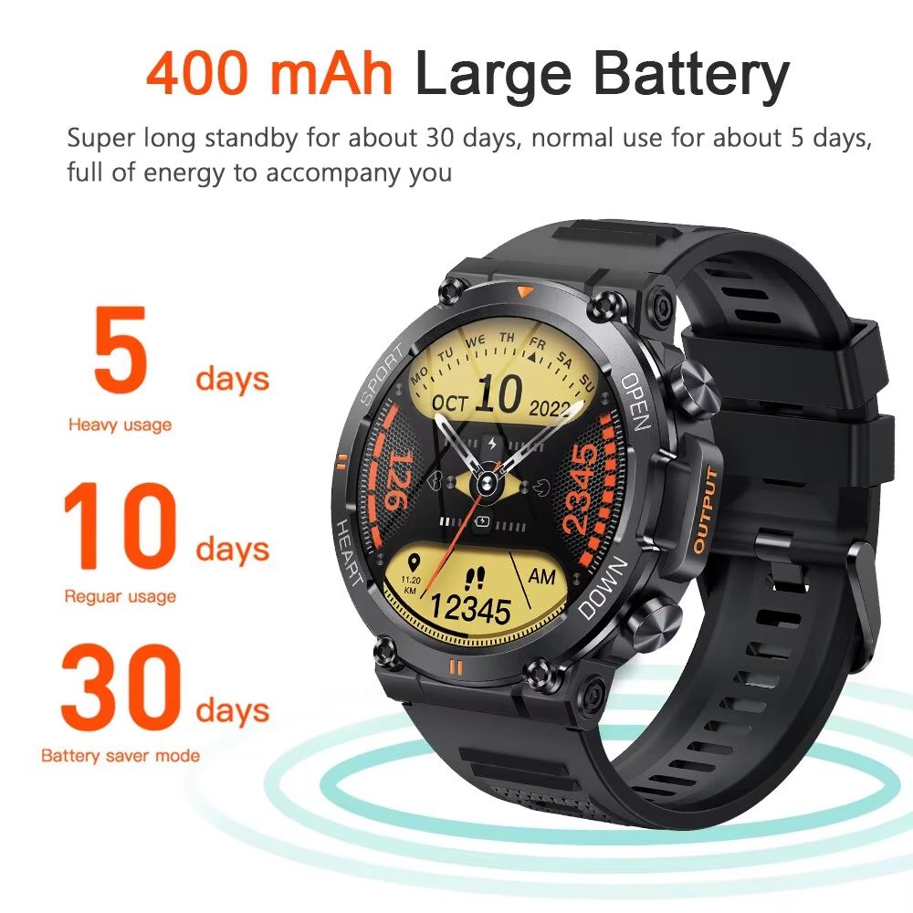 MEVADEN HD Smartwatch  Bluetooth Call Fitness Tracker  Heart Monitor For Android And IOS 5
