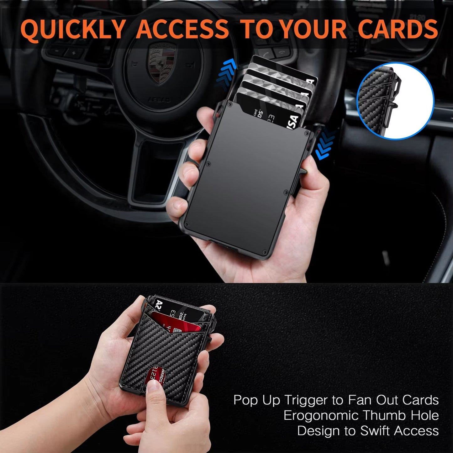 Tactical RFID Blocking Wallet  Minimalist Metal Bifold For Men With Gift Box 2