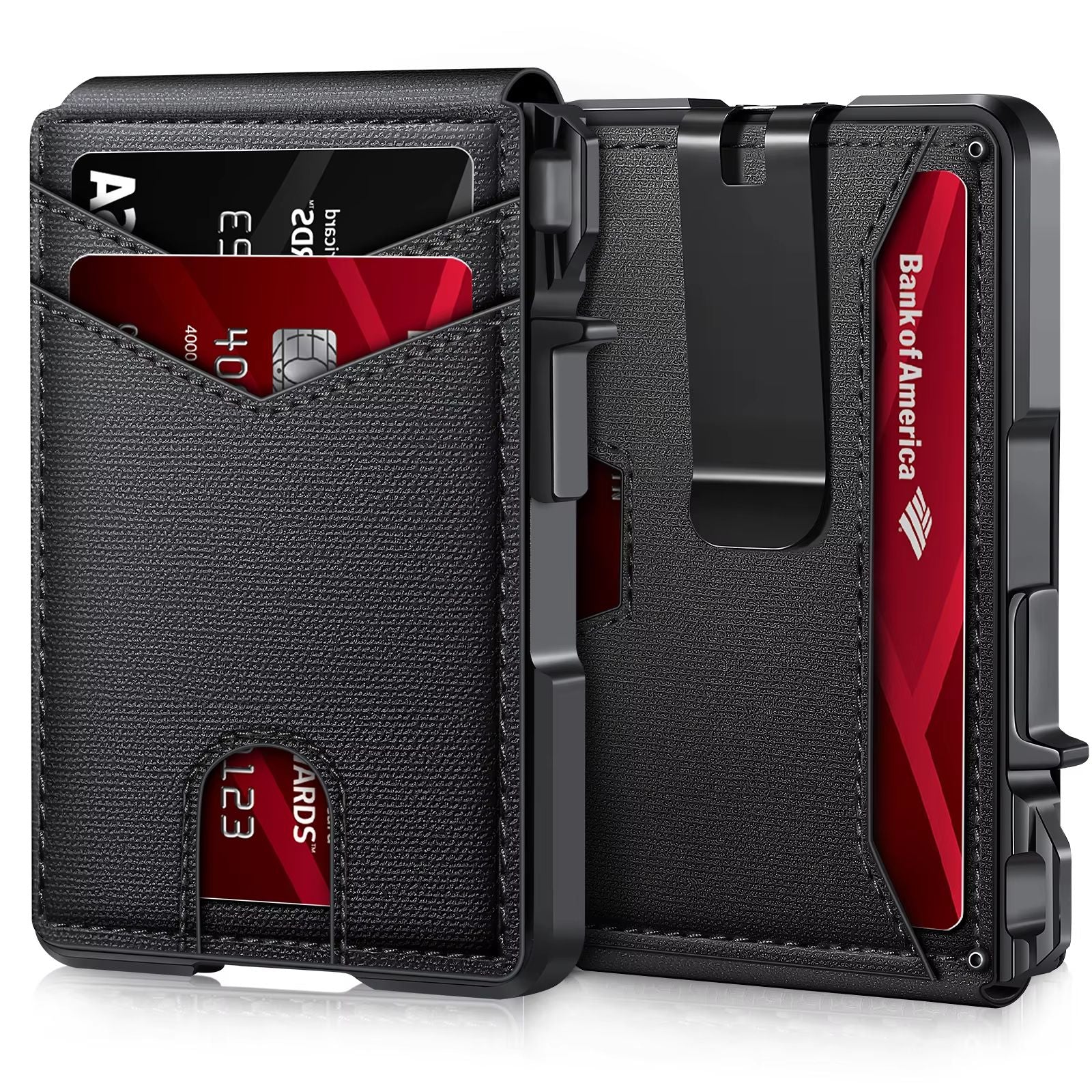 Tactical RFID Blocking Wallet  Minimalist Metal Bifold For Men With Gift Box 6