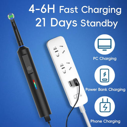Rechargeable Electric Rotary Toothbrush  Compatible With OralB Brush Heads 2