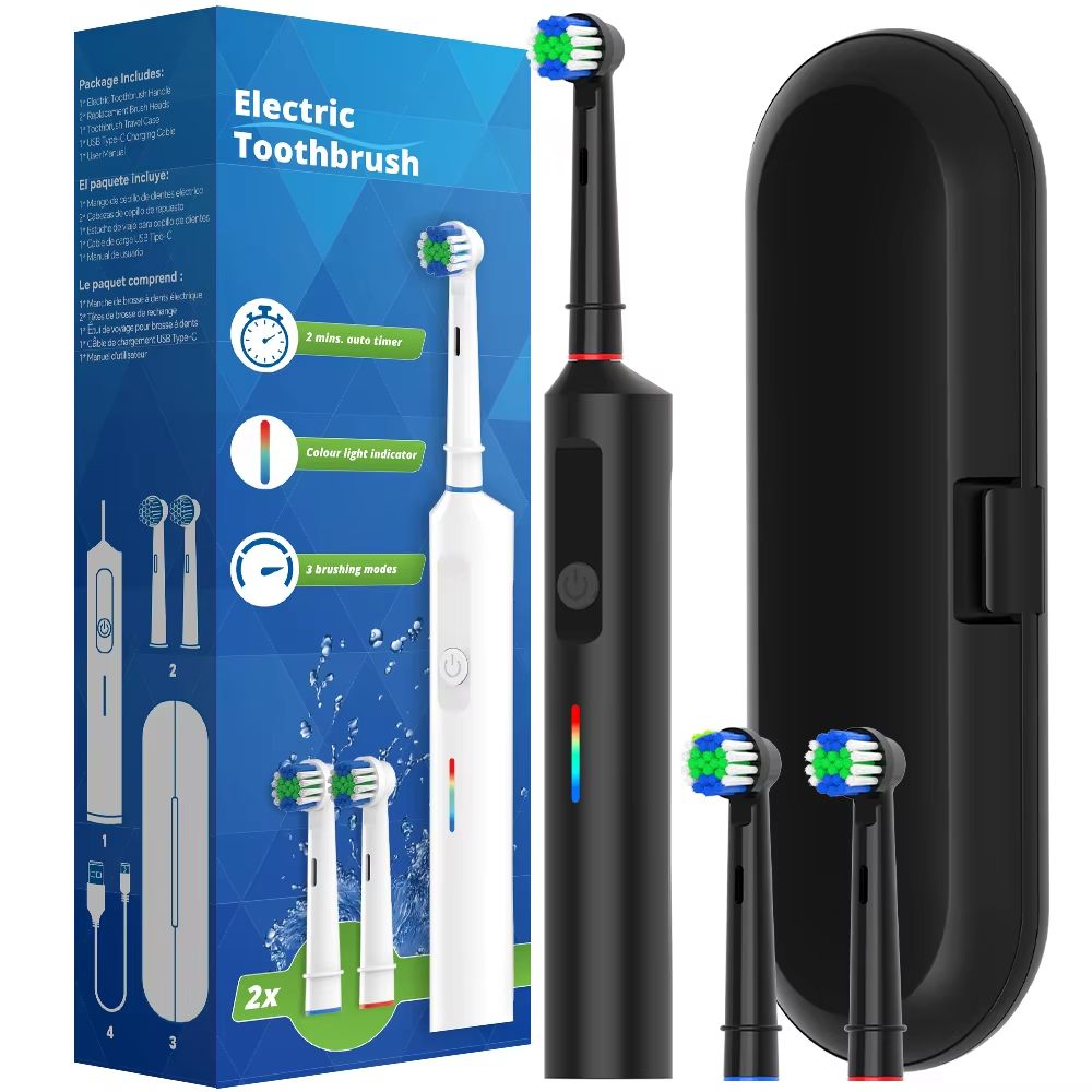Rechargeable Electric Rotary Toothbrush  Compatible With OralB Brush Heads 10