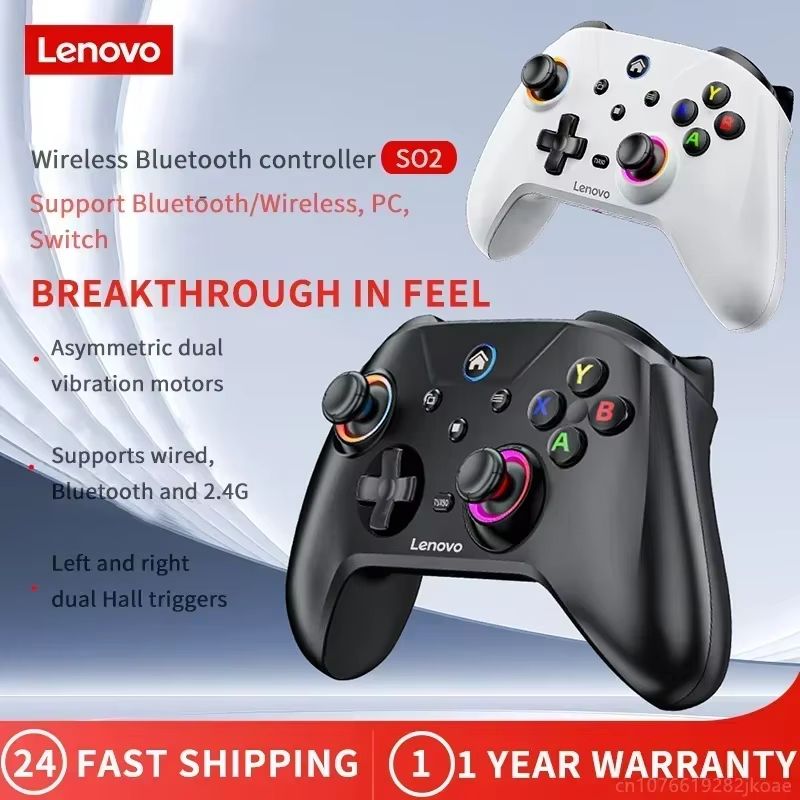 Lenovo S02 Wireless Controller  Bluetooth Gamepad With Dual Vibration  SixAxis Motion 3