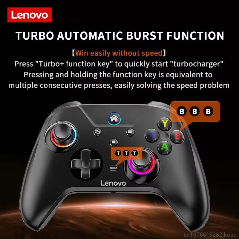 Lenovo S02 Wireless Controller  Bluetooth Gamepad With Dual Vibration  SixAxis Motion 5