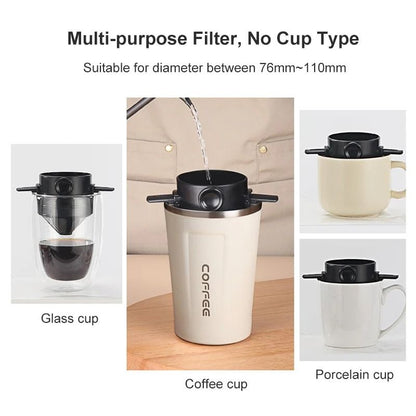 Portable Stainless Steel Reusable Coffee Funnel Tea Infuser Drip Filter 3