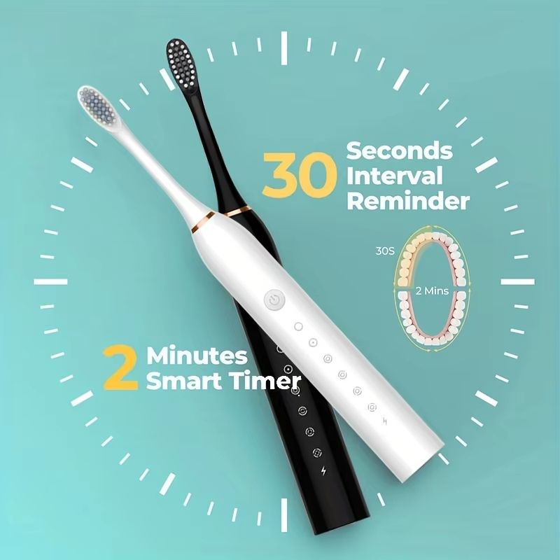 Universal Automatic Electric Toothbrush  SixSpeed Rechargeable With Soft Bristles For Adults  Child 2