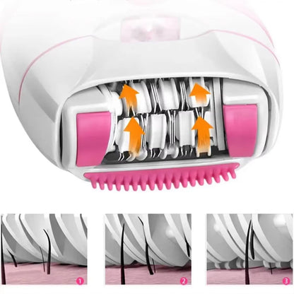Kemei Womens Electric Epilator  2Speed Hair Remover For Face Body  Bikini 1