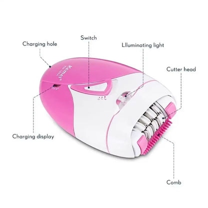 Kemei Womens Electric Epilator  2Speed Hair Remover For Face Body  Bikini 4