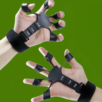 Portable Hand Exercise Tool, Adjustable Non Slip Finger Trainer, 5 Finger Grip Strengthener for Basketball