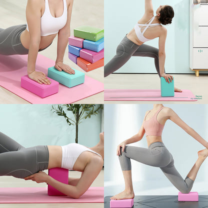 Gym Blocks EVA Foam Brick Training, Yoga Bolster Cushion, Fitness Dance Tool for Stretching Body Shaping