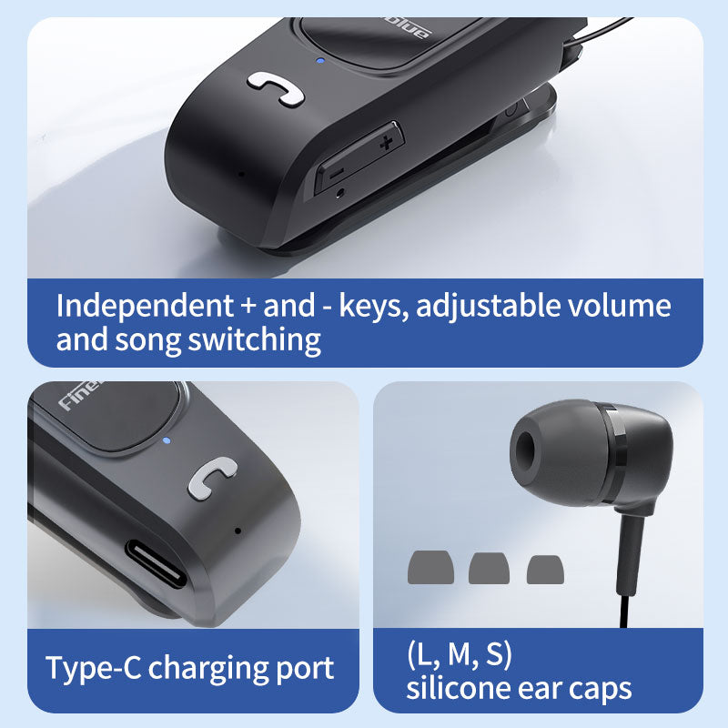 Retractable Wireless Earbuds Fineblue F920 Mini Bluetooth Headset With Call Alerts For HandsFree Sp 4