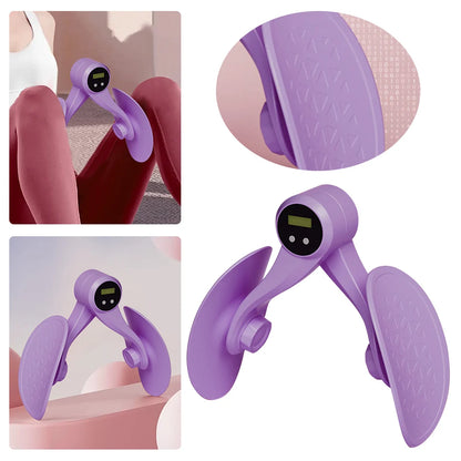 Hip and Inner Thigh Kegel Exerciser, Pelvic Floor Muscle Trainer with Counter, Exercise Equipment for Leg Arm Sculpting