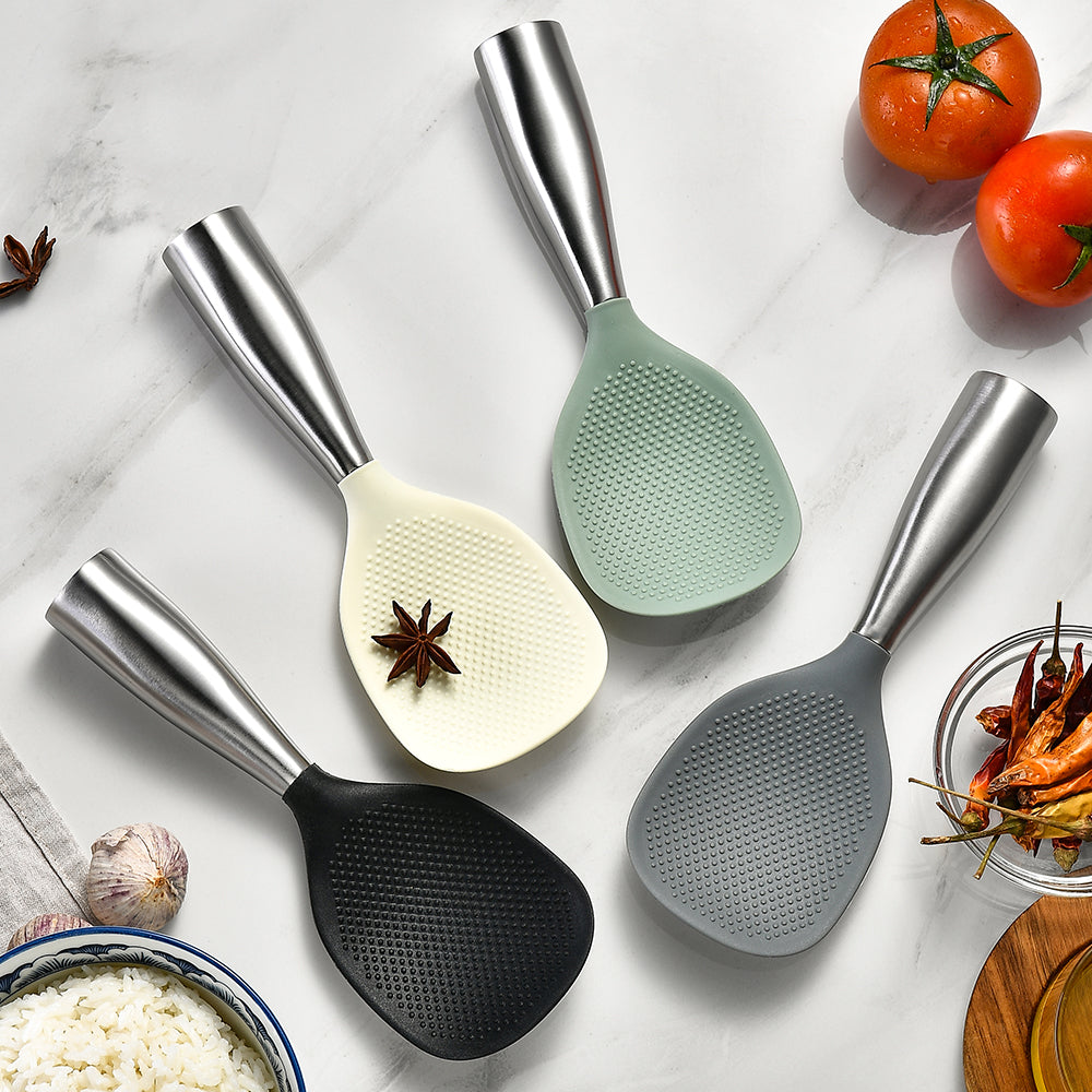 Professional Silicone Cooking Spoon,Heat Resistant Non Stick Utensil for Safe Stirring,Anti Scalding Design