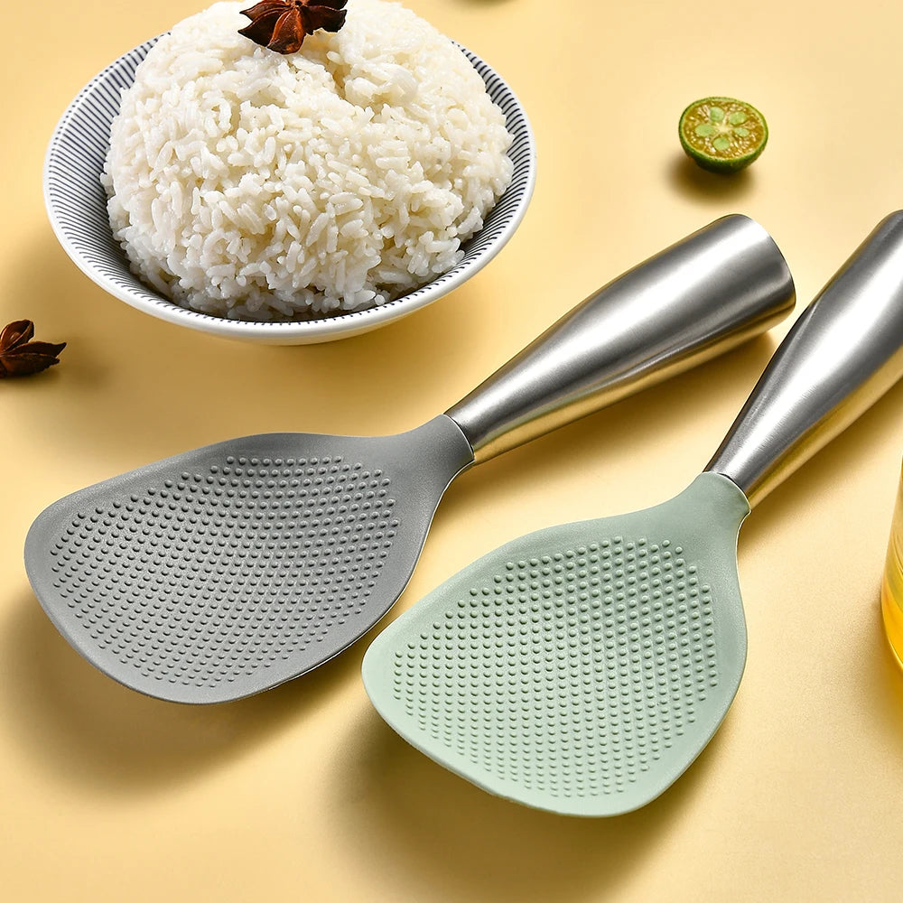 Professional Silicone Cooking Spoon,Heat Resistant Non Stick Utensil for Safe Stirring,Anti Scalding Design