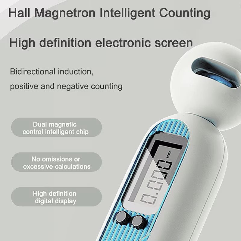 Gym Fitness Cordless Electronic Skipping Rope Speed Counter, Anti slip Smart Skipping Rope with LCD Screen