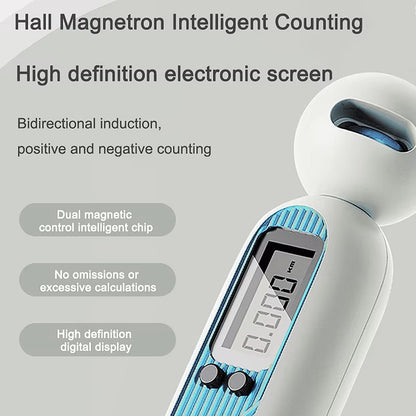 Gym Fitness Cordless Electronic Skipping Rope Speed Counter, Anti slip Smart Skipping Rope with LCD Screen