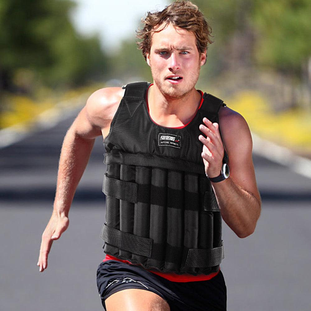 Adjustable Weighted Vest for Running & Training, Fitness Workout Vest for Men & Women with Removable Weights