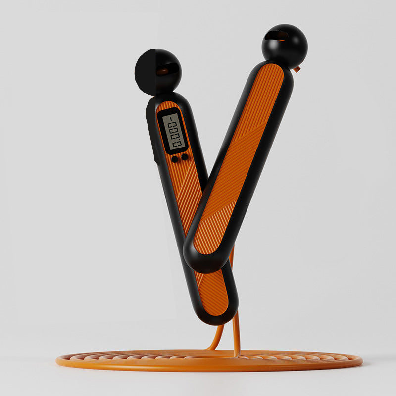 Gym Fitness Cordless Electronic Skipping Rope Speed Counter, Anti slip Smart Skipping Rope with LCD Screen
